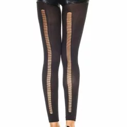 MUSIC LEGS Slashed Back Footless Tights