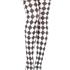 MUSIC LEGS Checker Thigh High Stockings