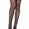 MUSIC LEGS Sheer Stripe Thigh High Stockings