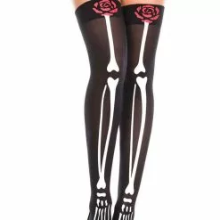 MUSIC LEGS Skeleton Legs Thigh High Stockings