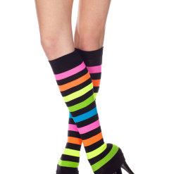 MUSIC LEGS Rainbow Footless Knee High Leg Warmers