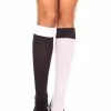 MUSIC LEGS Black And White Knee High Stockings