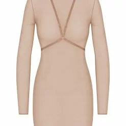 Maison Close Corps A Corps Nude Long Sleeved Dress -Stockings Shop 608770 ghost 2