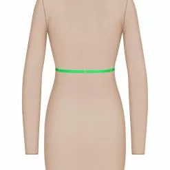 Maison Close Corps A Corps Nude Long Sleeved Dress -Stockings Shop 608770 ghost 3