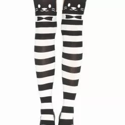 LEG AVENUE Fancy Cat Striped Pantyhose