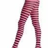 Be Wicked Black And Neon Pink Striped Tights