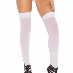 Elegant Moments Basic Opaque Stockings -Stockings Shop EM1719 f white 88678
