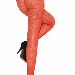Elegant Moments Basic Fishnet Pantyhose -Stockings Shop EM1733 b red 95684