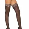 Elegant Moments Cheetah Top Stockings