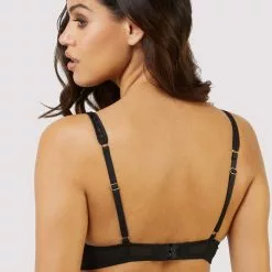 Playful Promises Fallon Plunge Bra -Stockings Shop FallonBlackLacePlungeBra Mayfair Stockings 13