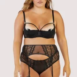 Playful Promises Fallon Suspender Belt 16 Playful Promises Fallon Suspender Belt -Stockings Shop FallonBlackLaceSuspender Mayfair Stockings 23