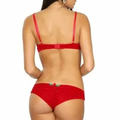 3WISHES Crotchless Mistletoe Kisses Lingerie -Stockings Shop JEC1056 b 01683
