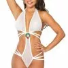 3WISHES Strappy Wreath Teddy Lingerie