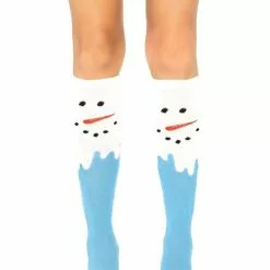 LEG AVENUE Snowman Print Knee Highs