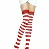 LEG AVENUE Lycra Striped Thigh Highs