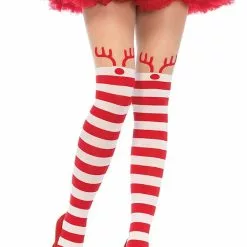 LEG AVENUE Striped Rudolph Tights