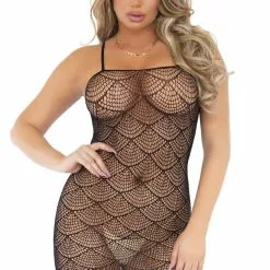 LEG AVENUE Shell Fishnet Mini Dress -Stockings Shop L86162 03 001 89798