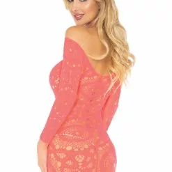 LEG AVENUE Neon Crochet Mini Dress 9 LEG AVENUE Neon Crochet Mini Dress -Stockings Shop L86794 02 233 38506