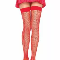 LEG AVENUE Back Seam Fishnet Thigh High