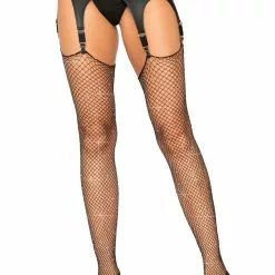 LEG AVENUE Raw Edge Rhinestone Fishnets