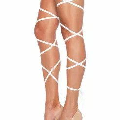 LEG AVENUE Garter Leg Wraps 8 LEG AVENUE Garter Leg Wraps -Stockings Shop L9142 white 80306