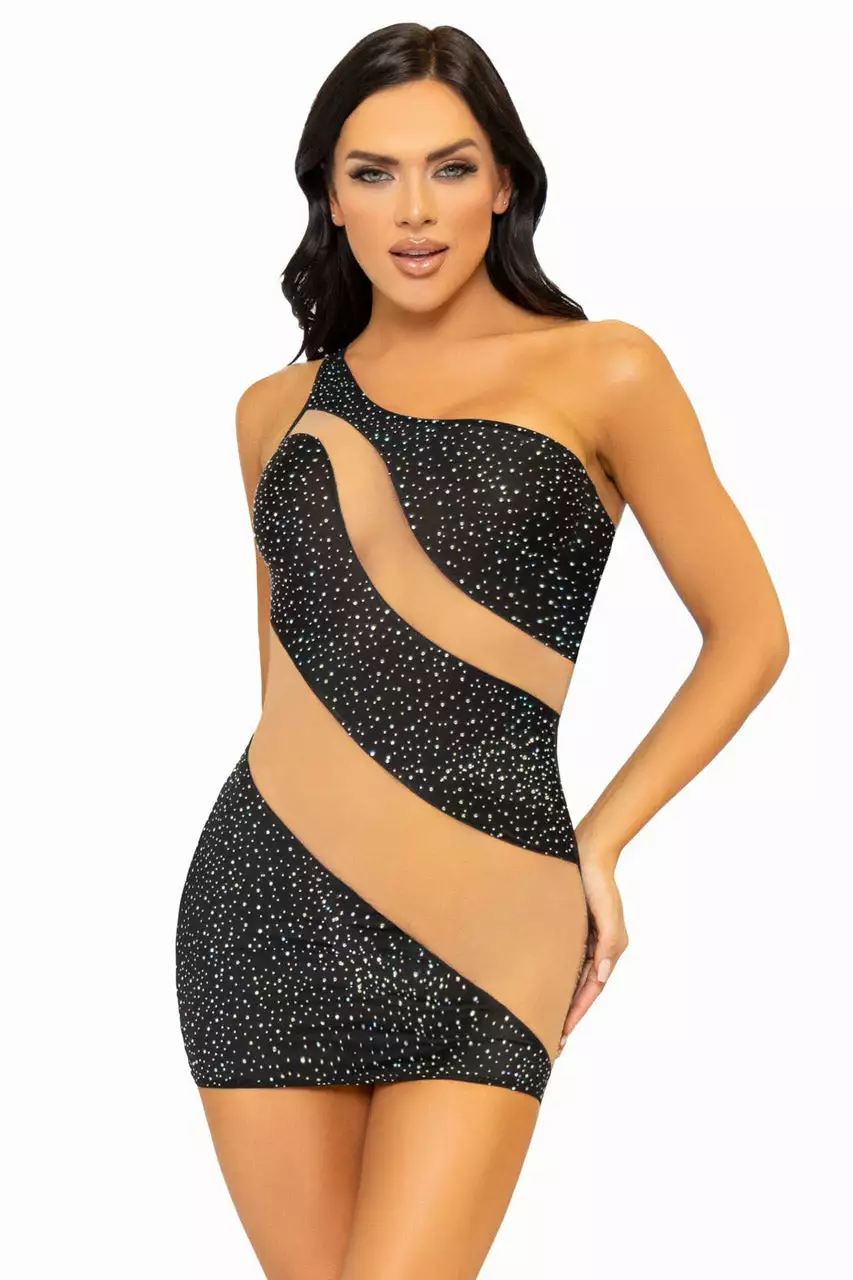 LEG AVENUE Glam Vibe Rhinestone Chemise 3 LEG AVENUE Glam Vibe Rhinestone Chemise - Image 3