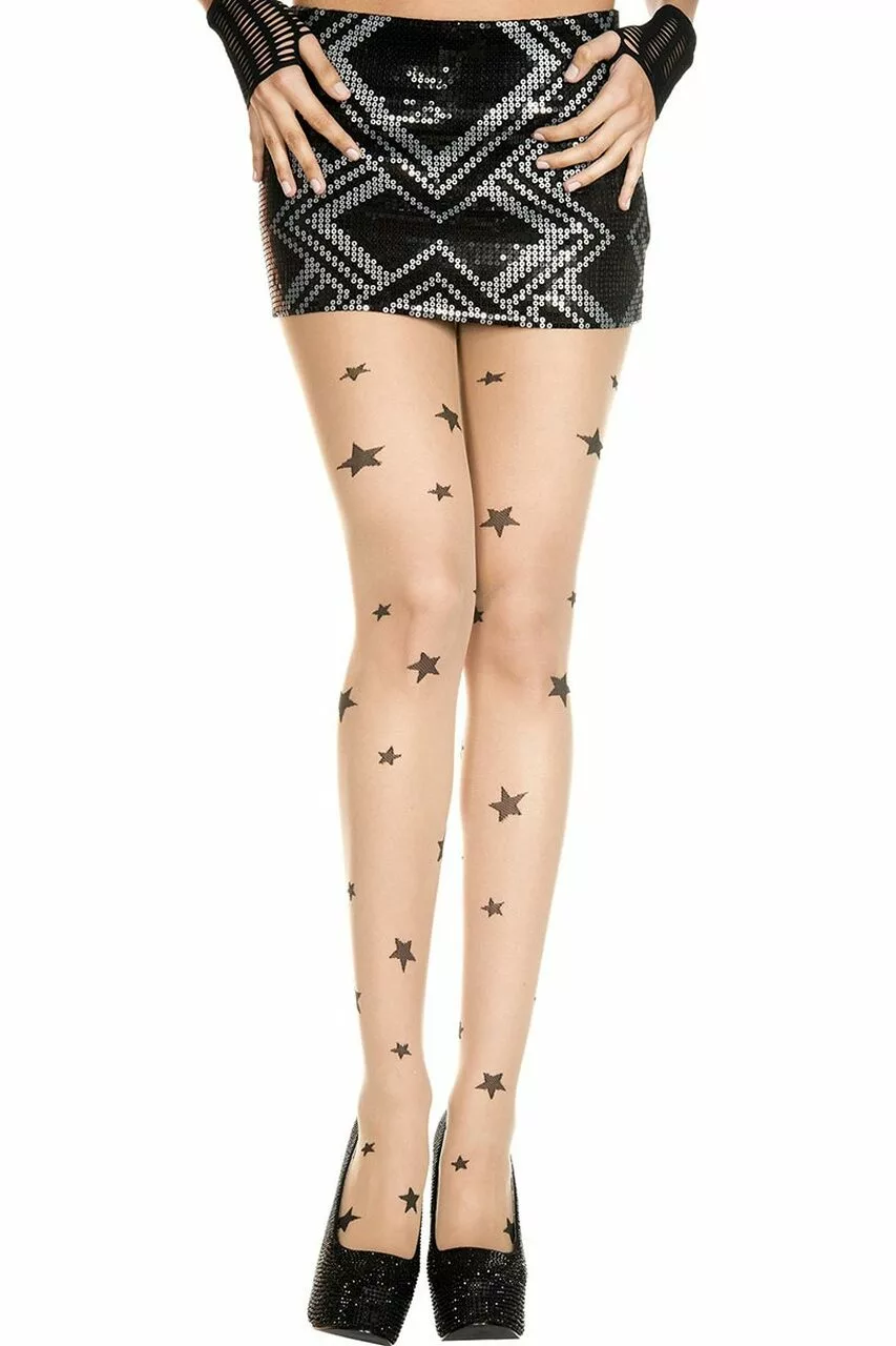 MUSIC LEGS All Star Sheer Pantyhose 2 MUSIC LEGS All Star Sheer Pantyhose - Image 2