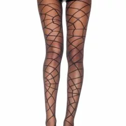 MUSIC LEGS Spiderweb Print Mesh Pantyhose -Stockings Shop ML7148P148black 2 65408