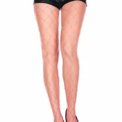 MUSIC LEGS Diamond Net Fishnet Pantyhose 21 MUSIC LEGS Diamond Net Fishnet Pantyhose -Stockings Shop ML9024 Hotpink new 1 74771