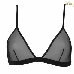Maison Close Pure Tentation Black Triangle Bra -Stockings Shop Mayfair Stockings 606991 ghost logo