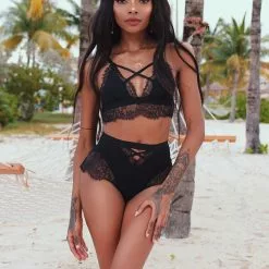 Bluebella Nyane Soft Cup Bra -Stockings Shop Mayfair Stockings Nyane Bra and HW Brief Black Mood 08 77e8c5e6 9547 42e6 844b a79f1304a19f