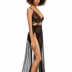 Bluebella Nyla Long Chemise -Stockings Shop Mayfair Stockings Nyla Long Chemise Side