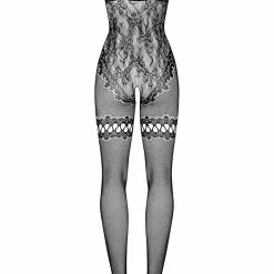 Obsessive Floral Fishnet Bodystocking -Stockings Shop Mayfair Stockings Obsessive bodystocking F213 back packshot