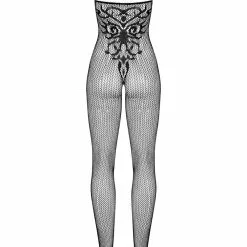 Obsessive Baroque Fishnet Bodystocking 9 Obsessive Baroque Fishnet Bodystocking -Stockings Shop Mayfair Stockings Obsessive bodystocking G308 black back packshot