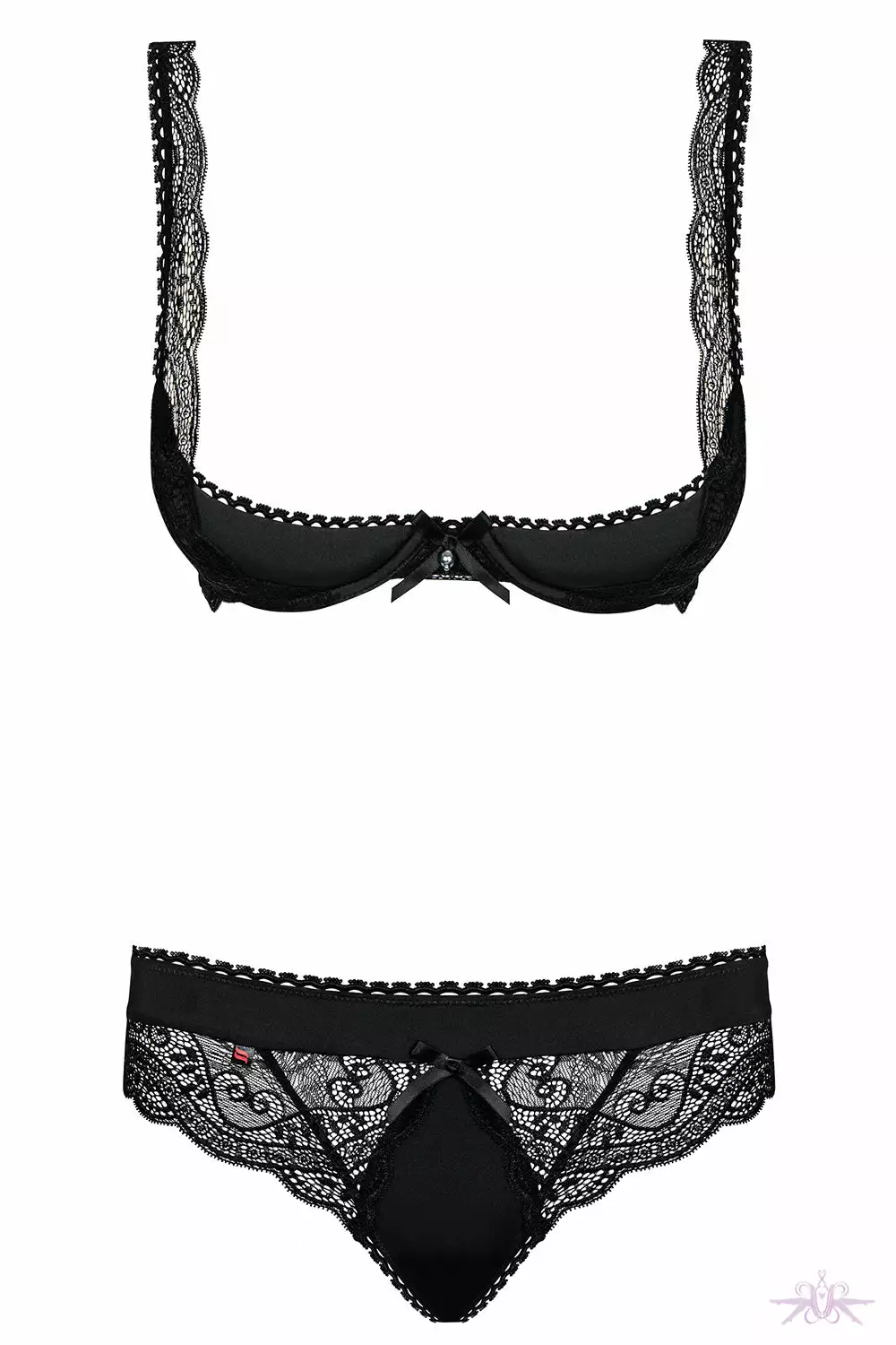 Obsessive Miamor Black Half Bra And Thong 3 Obsessive Miamor Black Half Bra And Thong - Image 3