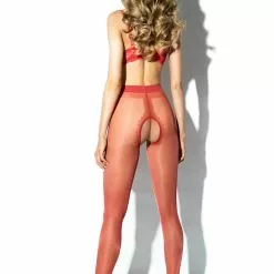 Amour Gloss Crotchless Red Tights