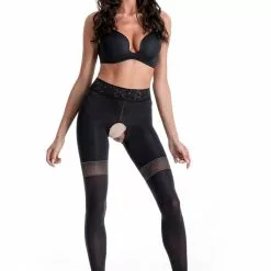 Amour Glamour 80 Crotchless Black Tights -Stockings Shop Mayfair Stockings00059334 Edit 1