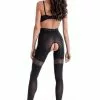 Amour Glamour 80 Crotchless Black Tights