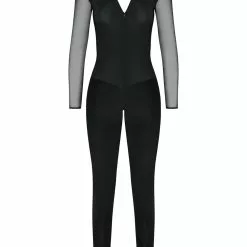 Maison Close Pure Tentation Long Sleeved Black Catsuit -Stockings Shop Mayfair Stockings608805 ghost 55