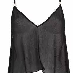 Bluebella Daisy Crop Black Cami And Short Set -Stockings Shop Mayfair StockingsDaisy Cami Black IM 01 BluebellaIMMay20203041 3