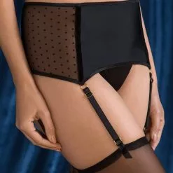 Gabriella Stella Dotted Suspender Belt