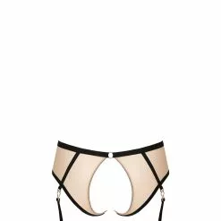 Atelier Amour Insoutenable Legerete Nude/Black Open Harness Brief -Stockings Shop Mayfair StockingsIL24 KBACK 3