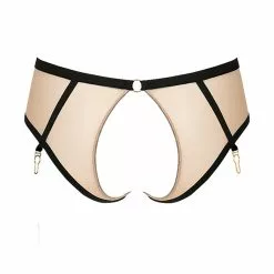 Atelier Amour Insoutenable Legerete Nude/Black Open Harness Brief -Stockings Shop Mayfair StockingsIL24 KBACK 3 17