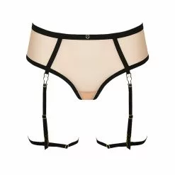 Atelier Amour Insoutenable Legerete Nude/Black Open Harness Brief -Stockings Shop Mayfair StockingsIL24 KFRONT 1 16