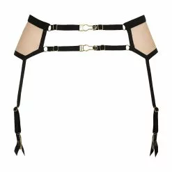 Atelier Amour Insoutenable Legerete Nude/Black Suspender Belt -Stockings Shop Mayfair StockingsIL62 KBACK 7