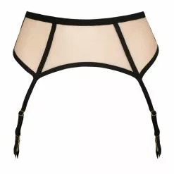 Atelier Amour Insoutenable Legerete Nude/Black Suspender Belt -Stockings Shop Mayfair StockingsIL62 KFRONT 8
