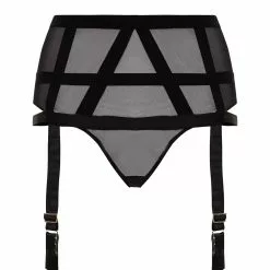 Bluebella Karolina High-Waist Suspender Thong -Stockings Shop Mayfair StockingsKarolina SuspenderBrief Black 40151 IM 01 Edit 1