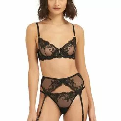 Bluebella Marseille Black Bikini Brief -Stockings Shop Mayfair StockingsMarseilleBra BriefandSuspender A 57