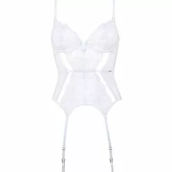 BLUEBELLA Bluebela Marseille White Basque -Stockings Shop Mayfair StockingsMarseilleWiredBasqueWhite0113350 10