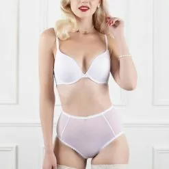 Mayfair Lillianne Sheer White Mesh Knicker -Stockings Shop Mayfair StockingsMayfair 360 13 2
